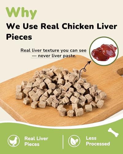 PAWUP Freeze Dried Chicken Liver Dog Treats, Single Ingredient