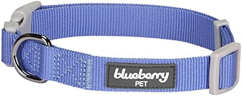 Blueberry Pet Unisex Polka Dots Chilling Summer Blue Cotton Blend Neckerchief Scarf Bandana Adjustable Dog Collar, Medium, Neck 14.5"-20"