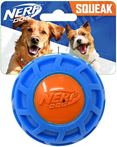 3in TPR EXO Squeak Ball - Blue/Orange