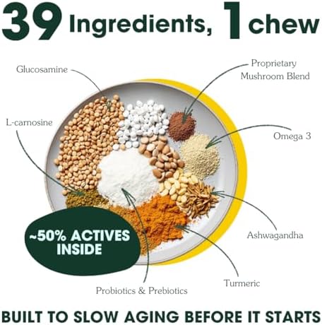 Arterra Longevity Multivitamin for Dogs, Vet-Formulated Soft Chews, 60 Ct