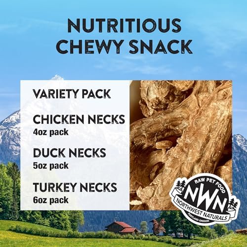 Northwest Naturals Freeze-Dried Raw Rewards Variety Pack for Dogs & Cats - Duck/Chicken/Turkey (Pack of 3)