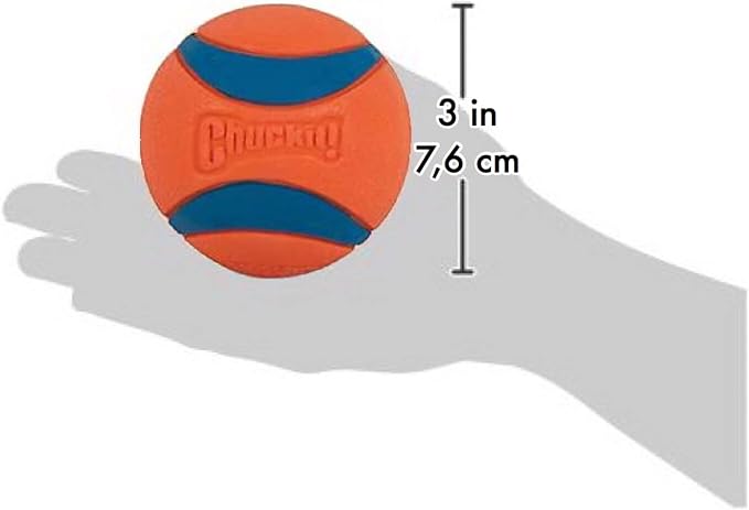 Chuckit! Ultra Ball Dog Toy - Size Large - for Dogs 60-100 lbs - Made from Durable Rubber - Super Bouncy - Floats in Water - 3-inch Diameter - Large (Pack of 12)