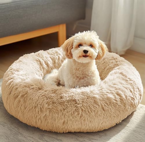 JOLLYVOGUE 23" Calming Donut Dog & Cat Bed