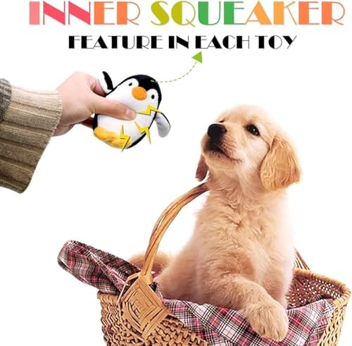 SHARLOVY Dog Squeaky Toys for Small Dogs, Pack 12 | Stuffed Animal Puppy Toy, Cute Puppy Chew Toy For Dog Teething, For Small To Medium Dogs, Soft Plush Pet Toys, In Gift Box