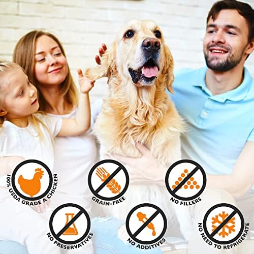 Chicken Jerky Dog Treats – Single-Ingredient 100% Real USA Chicken, 32 oz