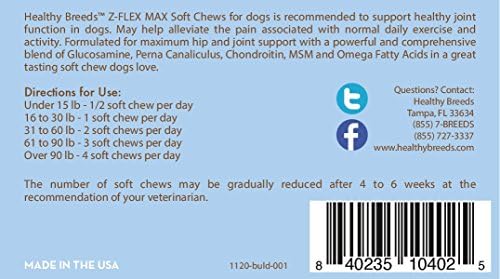 Healthy Breeds Bulldog Z-Flex Max Hip and Joint Soft Chews 50 Count