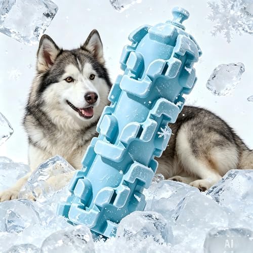 8 Hour Cooling Ice Lolly Dog Toys for Summer, Water & Milk Freezable Feeder | Long Lasting Cooling Outdoor Camping Accessories, Easy Clean Treat Dispenser for Aggressive Chewer