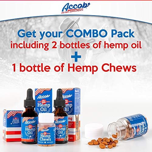Accob-2 Hemp Oil for Dogs and Cats - 200.000 MG - Hip Joint Pain, Stress Relief, Arthritis,Seizures, Chronic Pains,Anti-Inflammatory - Omega 3,6 & 9 - Organic- Calming Drops