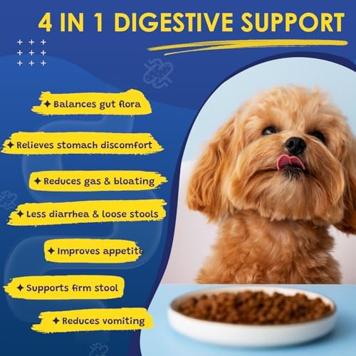 Probiotics for Dogs Digestive Health, 120 Bites, Chicken Flavored