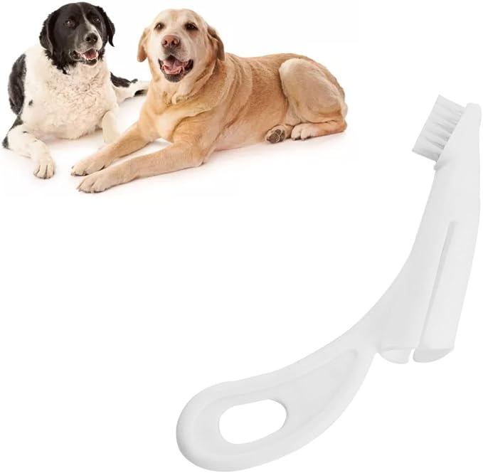 Dog Tooth Brush, Cat Toothbrush, Nylon Remove Finger Toothbrush for Dogs Dog Finger Toothbrush for Small & Large Pet (White)