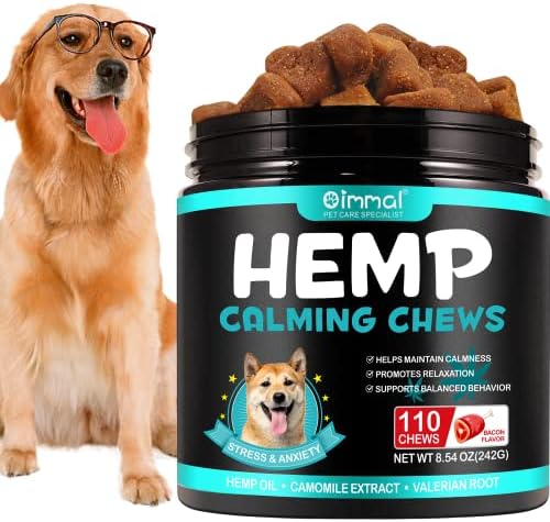 Dog Calming Treats, Hemp, Bacon, 110-Pack