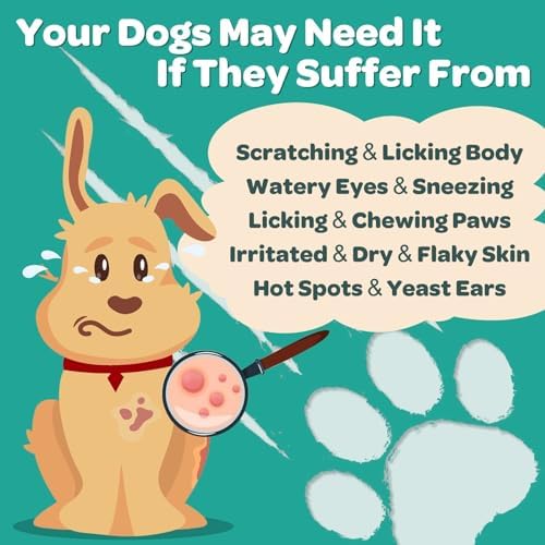 NATURE TARGET Glucosamine for Dogs, Joint Supplement for Dogs with Chondroitin, Dog Allergy Relief Freeze Dried Chews, 120 Chews