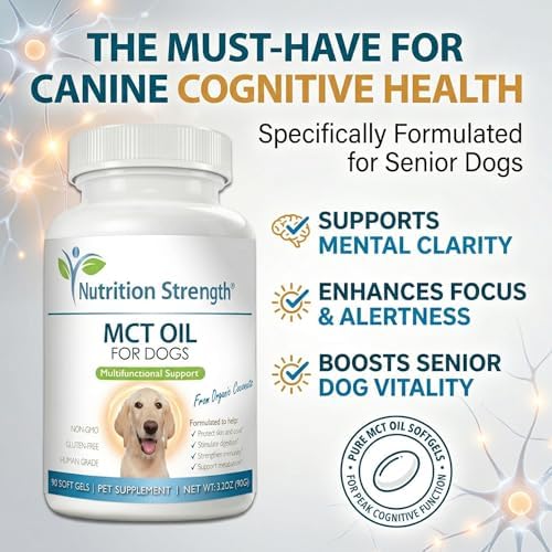 MCT Oil for Dogs from Organic Coconuts | 90 Soft Gels