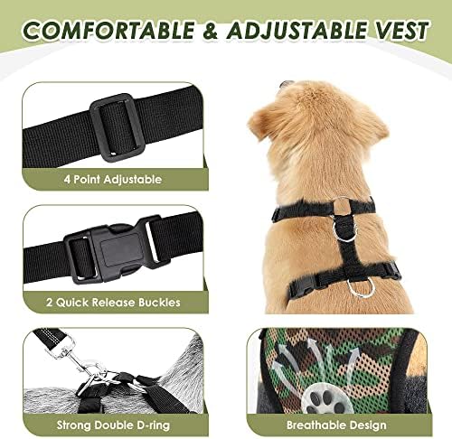 SlowTon Dog Car Seat Belt Harness - CF, S