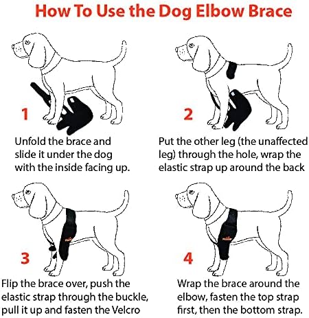 NeoAlly Dog Elbow Brace Protector Pads for Canine Elbow and Shoulder Support Elbow Hygroma, Dysplasia, Osteoarthritis, Elbow Calluses, Pressure Sores and Shoulder Dislocation (Left Leg, Large)