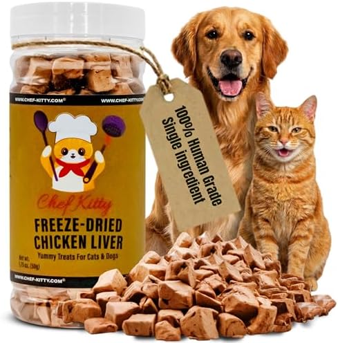 Freeze Dried Chicken Liver Dog Treats, Single Ingredient, 1.7oz