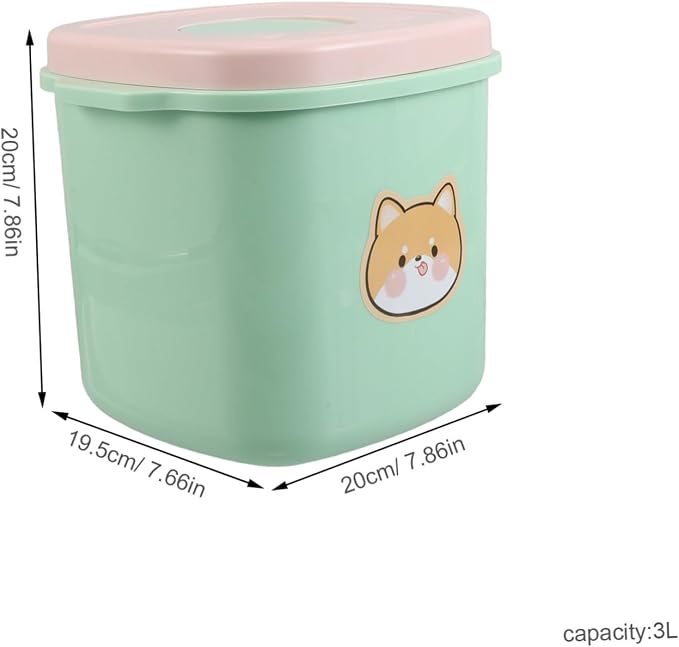 COLLBATH Airtight Pet Food Storage Container with Vacuum Seal Plastic Barrel for Dog Cat Food Open Lid for Freshness Moisture Dust Kitchen Organization