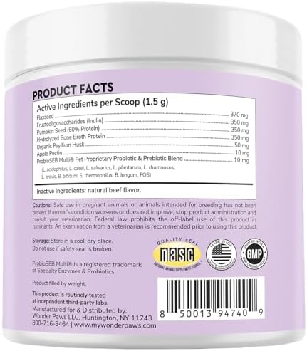 Premium Anal Gland Support Supplement - Dog Anal Gland Treatment With Fiber & Pumpkin for Dogs – Prevents Scooting, Supports Digestion & Anal Gland Health – Probiotics, Enzymes & Psyllium Husk –3.20oz