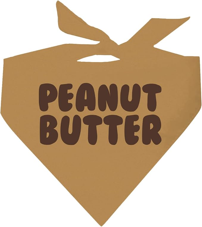 Peanut Butter Dog Bandana, One Size, Tan