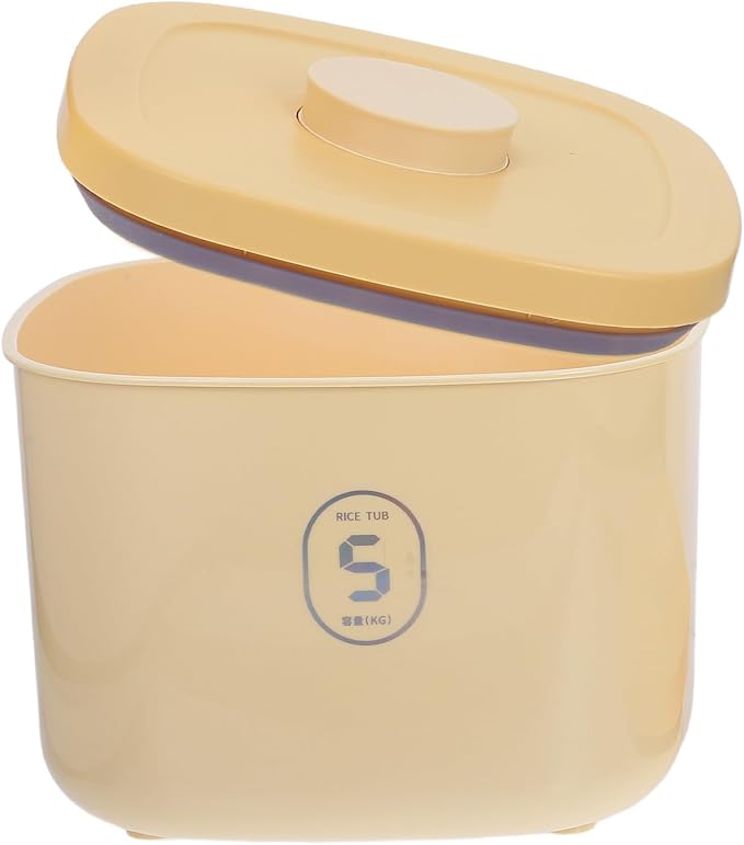 Airtight Cat Food Storage Container Vacuum-sealed Dog Food Bin Large Capacity Yellow for Moisture-proof, Large, Yellow