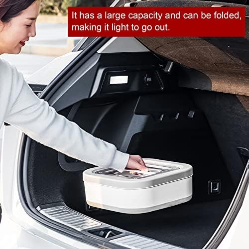 Grey Collapsible Dog Food Container with Lids, Large, Grey
