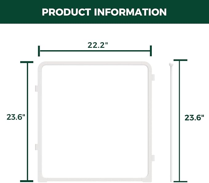 FXW AuraSpace Pro Acrylic Indoor Dog Playpen, Heavy-Duty with Metal Frame, 24" Height 2 Panels for Puppies & Small Dogs, White│Patented