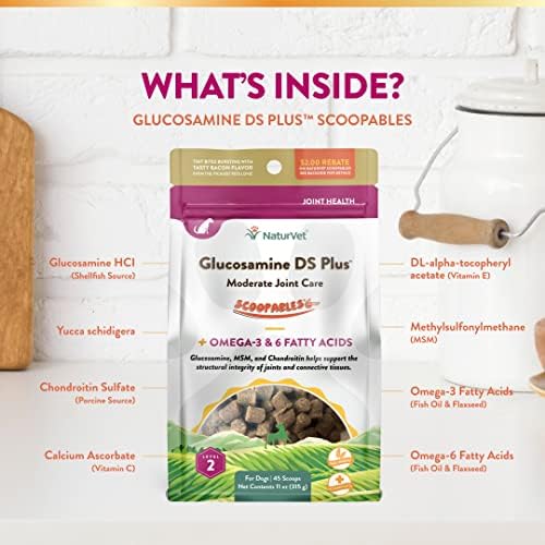 NaturVet Level 2 Joint Supplement Scoopable Dog Food Topper - 11oz