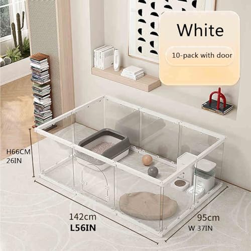 Acrylic Puppy Playpen, Safety Non-Slip Pet Gate, DIY Shape Combination for Indoor Use, Secure Transparent Dog Fence, 14-Piece Set