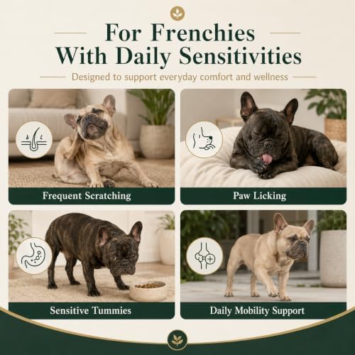 Frenchie Health Co 8-in-1 Daily Health Chews,Frenchie Health Co's Vitality Chew,Specially Designed for French Bulldogs,Daily Wellness Support Formula,Chewable Dog Vitamins, 60 Count