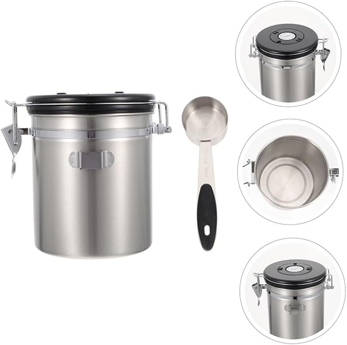 MAGICLULU 1set Airtight Sealed Container for Pet Food Treats Storage Jar with Spoon Design Keeps Food Fresh Odor Dogs Cats