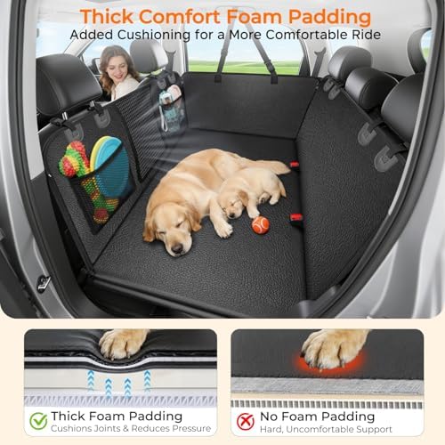 URPOWER PU Leather Back Seat Extender - Hard Bottom Dog Seat Cover