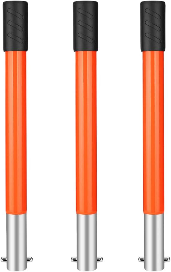 Lukovee Dog Pooper Scooper Extension Segment, 9.8in Length Enhancer * 3, Orange