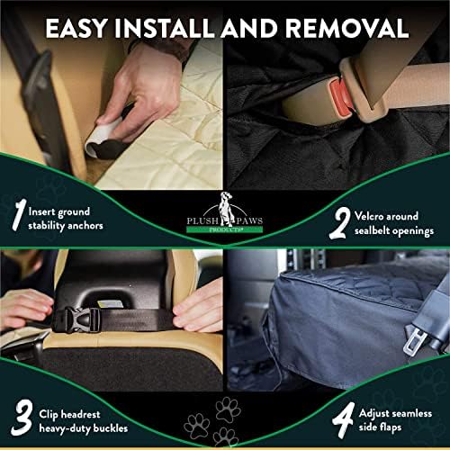 Plush Paws Premium Bucket Car Seat Protector - Grey, Front Seat
