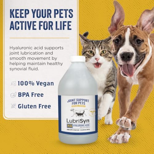LubriSyn HA Hyaluronic Acid Hip & Joint Supplement for Dogs & Cats, 64 oz