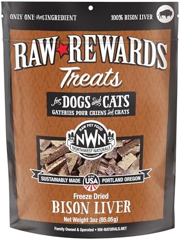 Northwest Naturals Raw Rewards Freeze-Dried Bison Liver Treats - 3oz