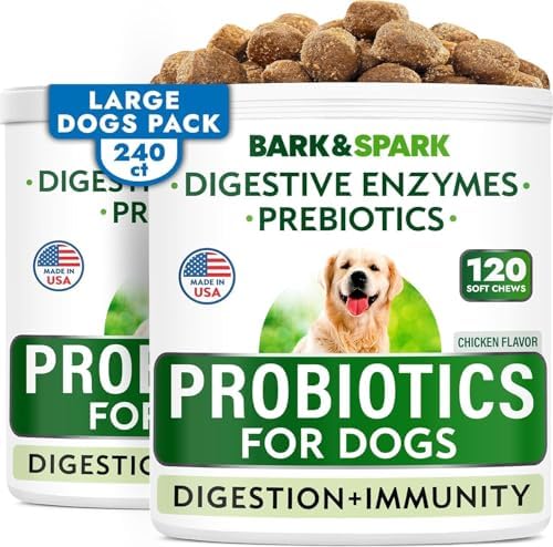 BARK&SPARK Probiotics for Dogs - Digestive Health Supplement Chews