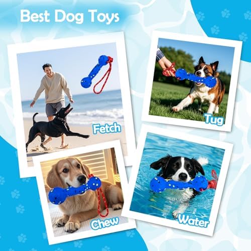 BABORUI Floating Dog Pool Toy, Blue Stick