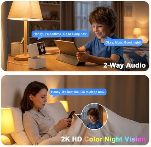 2K Dog Face Shaped Cameras for Home Security, No Subscription, 5G/2.4G WiFi Indoor Camera PTZ Pet Baby Monitor, Auto Motion Tracking, 911 Emergency Alert, Night Vision,Work with Alexa(2 Pack)