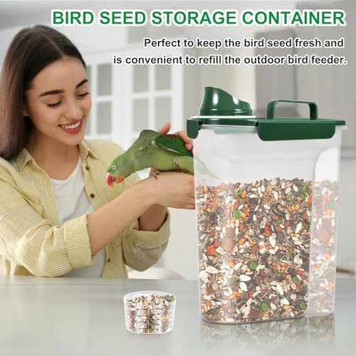 TBMax 10 Lbs Cat Dog Food Storage Container, 10 Lbs, Green