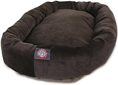 Majestic Pet Micro Velvet Dog Bed, 32 Inch Medium, Round, Washable, Storm