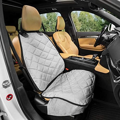 Plush Paws Premium Bucket Car Seat Protector - Grey, Front Seat