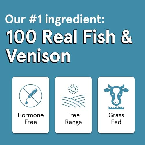 TRMC Real Meat Dog Treats - Three 12oz Bag of Bite-Sized Air-Dried Fish & Venison Jerky for Dogs - Grain-Free Jerky Dog Treats Made with 95% All-Natural, Free-Range Venison & Ocean-Caught Fish