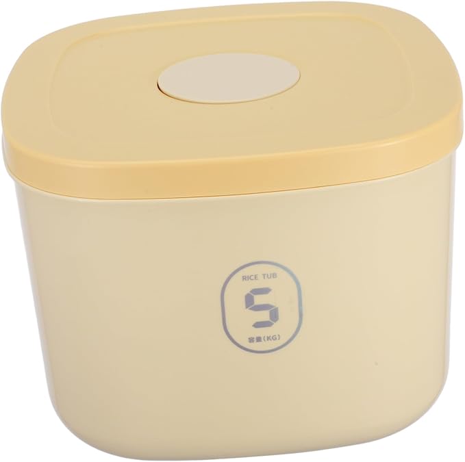 BESTonZON Pet Food Storage Container Airtight Small Yellow Vacuum-sealed Cat and Dog Food Bucket, Small, Yellow