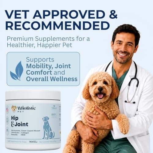Hip and Joint Supplement for Dogs, 90 Mobility Chews, Bacon Flavor