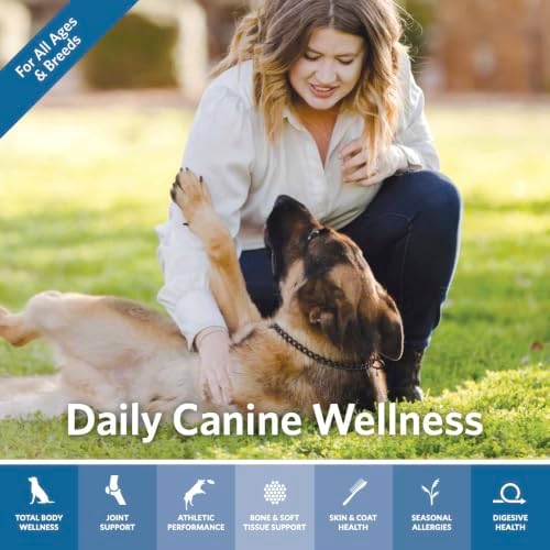 Platinum Performance® Canine PLUS | Omega-3 Wellness & Joint Support Formula for Dogs | Glucosamine Sulfate, Vitamins & Antioxidants | Dog Supplement Powder for Active & Large Breeds | 1LB | 47 Scoops