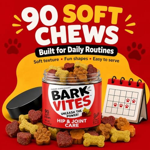 Glucosamine Chondroitin Hip & Joint Chews for Dogs, MSM, 180 Count