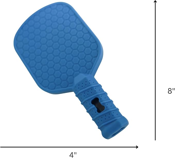 Slow Treater Pickleball Paddle Treat Dispensing Dog Toy | Pickleball-paddle dog toy dispenses treats to encourage interactive play, enrichment, slower rewards, and active snack time.