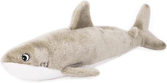 ZippyPaws Jigglerz - Dog Squeaky Toys to Keep Them Busy - Shark | Funny Animal Plush for Small, Medium, & Large Dogs, Cute Stuffed Puppy Toy, Pet Product for All Breeds, Interactive Squeaker