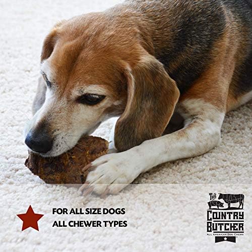 THE COUNTRY BUTCHER Beef Lung Dog Treats, Soft Natural Chews, USA, 16 oz