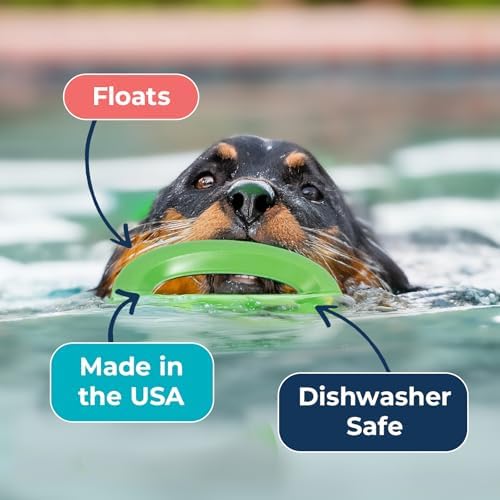 Tuggfinity - BPA-Free, Stretchy Durable Figure 8 Tug Toy - Lime | Grab, Stretch, Tug, Durable Dog Toy Strong, Enthusiastic Tuggers Safe, Durable Zogoflex BPA-Free, Rop Rack Dishwasher Safe.